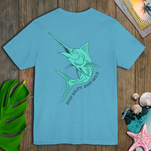 Stay Salty Swordfish Tee | Vintage Coastal Fishing Graphic T-Shirt