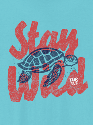 Stay Wild Sea Turtle Tee | Vintage Coastal Wildlife Graphic T-Shirt | Ultra-Soft Eco-Friendly Graphic Tee