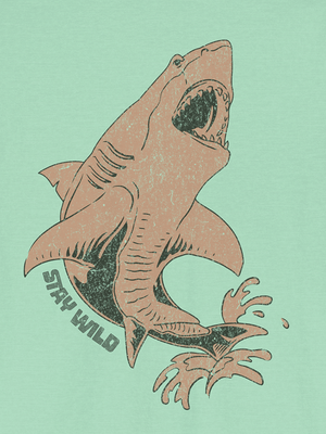 Stay Wild Shark Tee | Vintage Coastal Predator Graphic T-Shirt | Ultra-Soft Eco-Friendly Graphic Tee