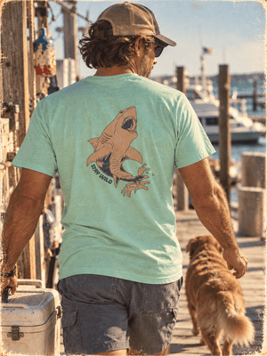 Stay Wild Shark Tee | Vintage Coastal Predator Graphic T-Shirt | Ultra-Soft Eco-Friendly Graphic Tee