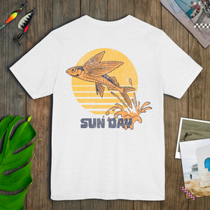 Sun Day Flight Tee | Vintage Coastal Fish T-Shirt