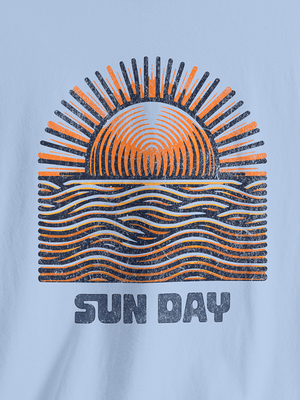 Sun Day Horizon Tee | Vintage Coastal Sunset T-Shirt | Ultra-Soft Eco-Friendly Graphic Tee