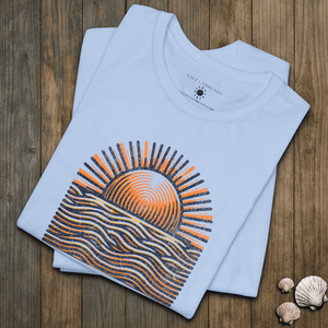 Sun Day Horizon Tee | Vintage Coastal Sunset T-Shirt | Ultra-Soft Eco-Friendly Graphic Tee