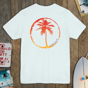 Sunset Stamp Tee | Retro Stay Salty Palm Graphic T-Shirt | Ultra-Soft Eco-Friendly Graphic Tee