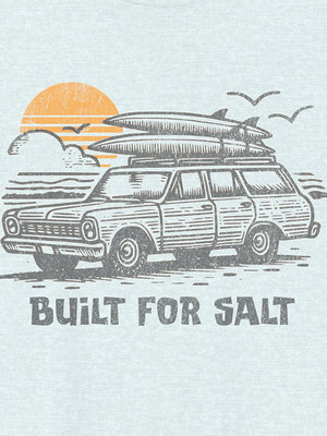 Surf Wagon Tee | Built For Salt Vintage Coastal T-Shirt | Ultra-Soft Eco-Friendly Graphic Tee