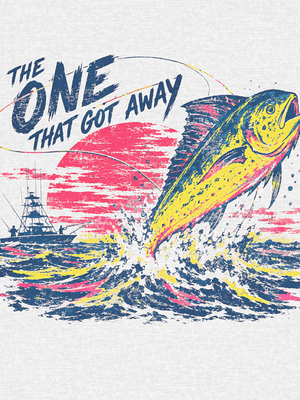 The One That Got Away Tee | Vintage Offshore Fishing Graphic T-Shirt | Ultra-Soft Eco-Friendly Graphic Tee