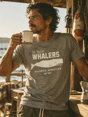 The Wailin’ Whalers Tee | Vintage Gym Fish Tee | Ultra-Soft Eco-Friendly Graphic Tee