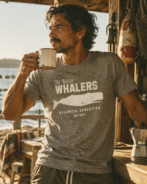 The Wailin’ Whalers Tee | Vintage Gym Fish Tee | Ultra-Soft Eco-Friendly Graphic Tee