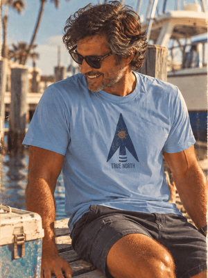 True North Tee | Vintage Nautical Compass Graphic T-Shirt | Ultra-Soft Eco-Friendly Graphic Tee