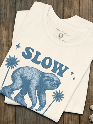Venice Sloth Skate Tee | Laid - Back Coastal Vibe | Ultra - Soft Eco - Friendly Graphic Tee