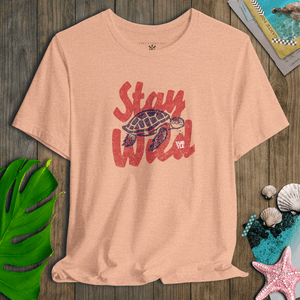 Wild at Heart Sea Turtle Tee | Vintage Coastal Wildlife Graphic T-Shirt | Ultra-Soft Eco-Friendly Graphic Tee